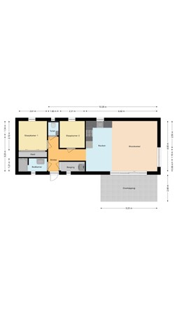 Floorplan - Heetveld 1R53, 8326 BG Sint Jansklooster